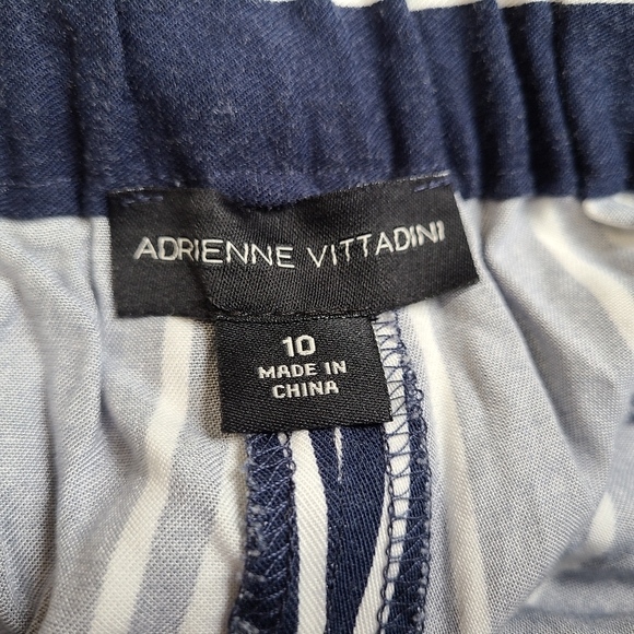 Adrienne Vittadina Woman's Boho Style Pants, Size: 10, Color: Blue and White - Picture 7 of 12